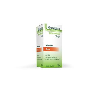 Novalgina Solução Oral 500Mg/mL Caixa Com 1 Frasco Gotejador Com 20mL De Solução De Uso Oral