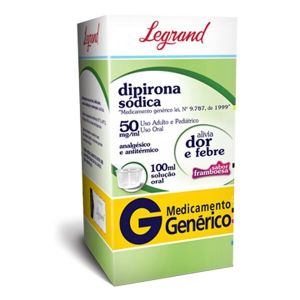 Dipirona Sódica 50Mg/mL Caixa Com 1 Frasco Com 100mL De Solução De Uso Oral + Copo Medidor - Legrand (Genérico)