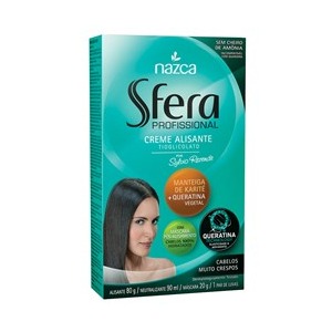 Kit Alisante Nazca Sfera Manteiga De Karité E Queratina Alisante 80G + Neutralizante 90G + Máscara 20G + Par De Luvas