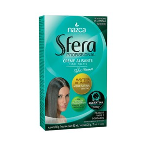 Kit Alisante Nazca Sfera Manteiga De Manga E Queratina Alisante 80G + Neutralizante 90G + Máscara 20G + Par De Luvas