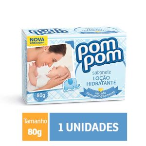 Sabonete Infantil Pom Pom Loção Hidratante Barra 80G 1 Unidade