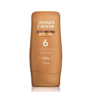 Loção Bronzeadora Cenoura & Bronze Com Cor Efeito Dourado Fps 6 Com 110mL