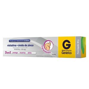 Nistatina + Óxido De Zinco 100.000Ui/G + 200Mg Caixa Com 1 Bisnaga Com 60G De Pomada De Uso Dermatológico - Cimed (Genérico)