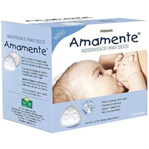 Absorvente Para Seios Amamente Com 12 Unidades Amamente Branco