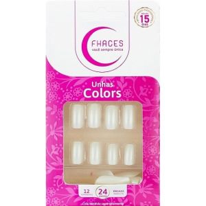 Unhas Fhaces Colors Perola 28 Unid