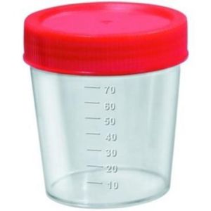 Coletor Universal 3B 80mL Tampa Vermelha
