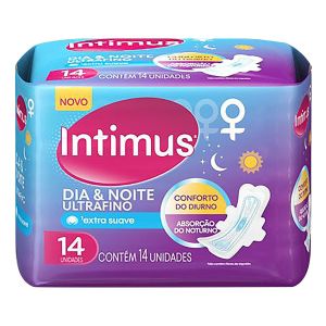 Absorvente Intimus Dia e Noite Extra Suave com Abas 14 Unidades