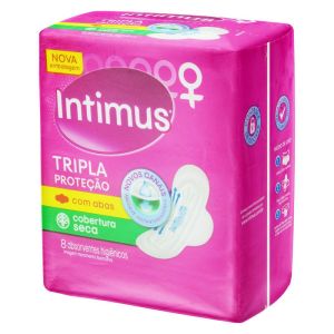 Intimus Absorvente Externo Tripla Proteção Seca Com Abas 8 Unidades