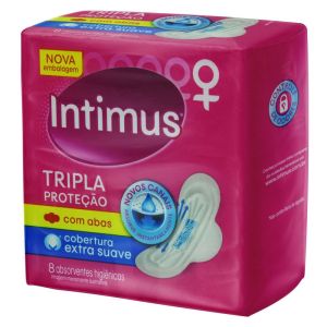 Absorvente Intimus Gel Ultra Protecao Normal Suave com Abas 8 Unidades