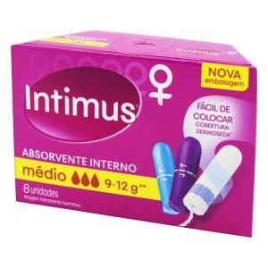 Intimus Absorvente Interno Medio Mais Fino Sistema Gire E Abre 8 Unidades