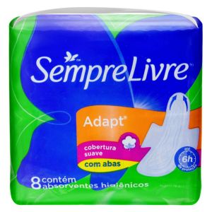 Sempre Livre Especial Absorvente Adap Toque Suave Neutralizador De Odores Com Abas 8 Unidades