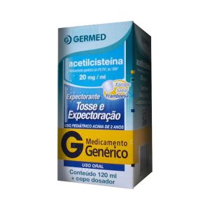 Acetilcisteína 20mg/mL Caixa com 1 Frasco com 120mL de Xarope + Copo Medidor - Germed (GENÉRICO)
