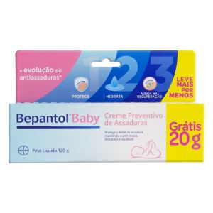 Bepantol Baby Creme Preventivo de Assaduras para Bebês 120G Embalagem Econômica Bepantol Baby