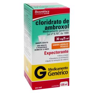 Cloridrato de Ambroxol Aché 6mg/mL Caixa com 1 Frasco com 120mL de Xarope + 1 Copo Medidor - Ache (GENÉRICO)