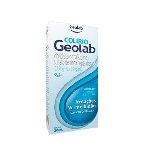 Colírio Geolab 0,15Mg/mL + 0,3Mg/mL Caixa Com 1 Frasco Gotejador Com 20mL De Solução De Uso Oftálmico