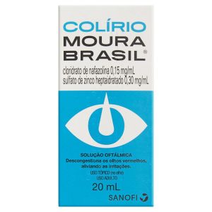 Colírio Moura Brasil 0,15Mg + 0,3Mg Caixa Com 1 Frasco Com 20mL De Solução De Uso Oftálmico