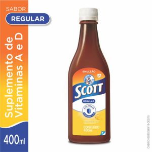 Emulsão Scott Frasco Com 400mL De Solução De Uso Oral Sabor Regular