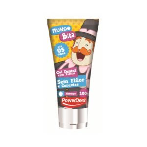 Gel Dental Mundo Bita 100G Sem Fluor Morango