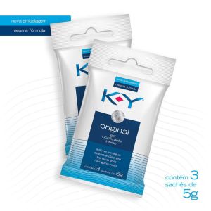 K-Y Original Gel Lubrificante Íntimo Pacote Com 3 Saches 5G K-Y
