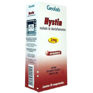 Hystin Comprimido 2Mg Caixa Com 20 Comprimidos