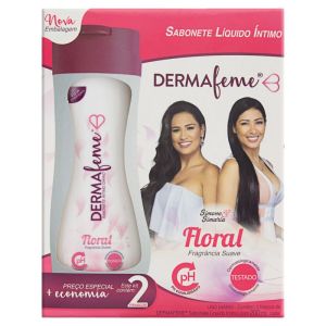 Kit Sabonete Líquido Íntimo Dermafeme Com 2 Unidades De 200mL Cada