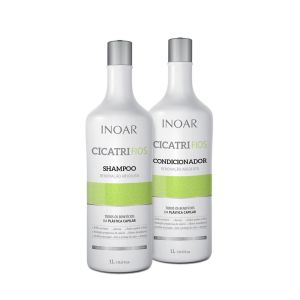 Inoar Kit Shampoo E Condicionador Cicatrifios Plástica Capilar 1L Inoar