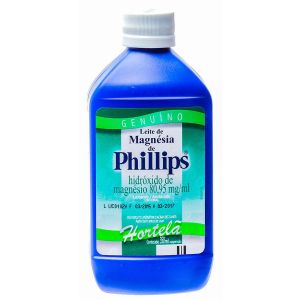 Leite De Magnésia De Phillips 1200Mg15mL Frasco Com 350mL De Suspensão De Uso Oral Sabor Hortelã