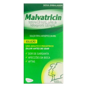 Malvatricin 0,3Mg/mL + 10Mg/mL Caixa Com 1 Frasco Com 100mL De Solução De Uso Oral