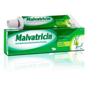Malvatricin Gel Dental 0,25Mg + 6,2Mg + 2,2Mg Caixa Com 1 Bisnaga Com 50G De Gel De Uso Bucal