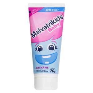 Gel Dental Infantil Malvatrikids Baby Anticárie Tutti-Frutti Sem Flúor Com 70G
