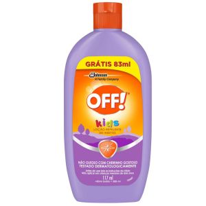 Off Kids Repelente de Insetos Uso Infantil Locao Leve 200mL Pague 117mL