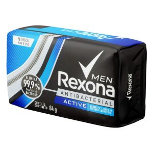Sabonete Em Barra Antibacterial Active Rexona Men Cartucho 84G Rexona Branco