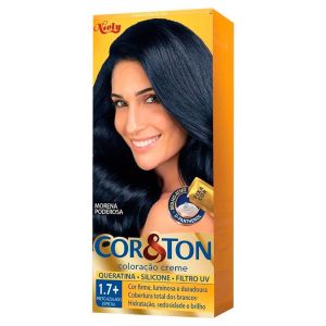 Cor&Ton Mini Kit Coloracao Permanente 1.7+ Preto Azulado Especial
