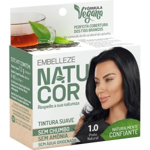 Natucor Tinta De Cabelo Naturalmente Confiante 1.0 Preto Natural