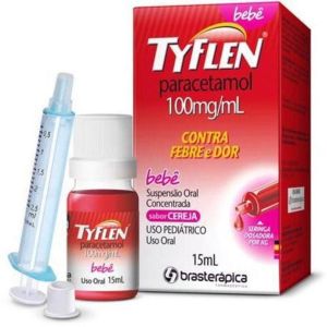 Tyflen 100Mg/mL Caixa Com 1 Frasco Com 15mL De Suspensão De Uso Oral + 1 Dosador