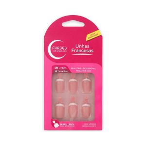 Unhas Fhaces Francesa Rosa 28Un. (U3006)