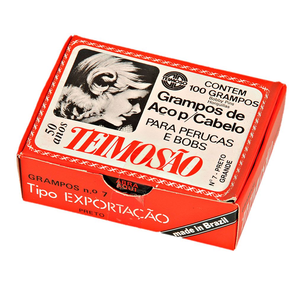 Grampo de Cabelo N. 7 Preto 100 Unidades